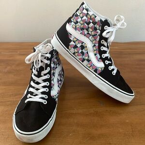 Vans Filmore Butterfly Checkerboard Hi Top‎ Skate Sneakers Women's Size 9.5